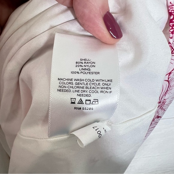 Express • Printed One Shoulder Puff Sleeve Ruffle Hem Midi Dress Size Medium - Picture 6 of 8